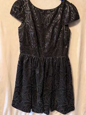 Jill Stuart Black Sequin Mini Dress